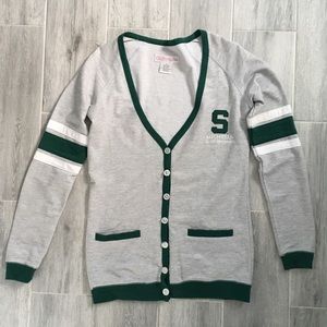 Michigan State Spartans MSU cardigan sweater